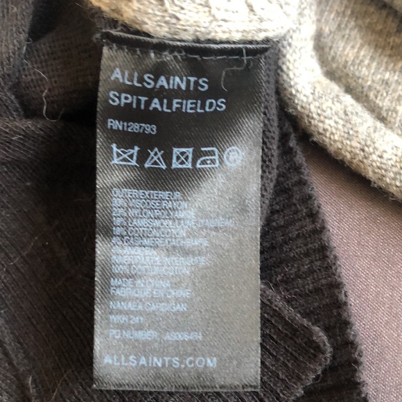Allsaints black and grey sweater. 8/M - Picture 9 of 11